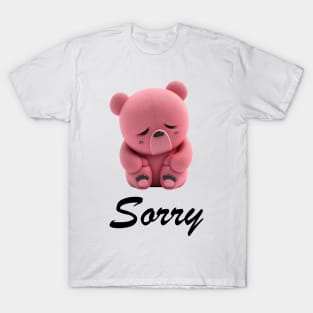 Sorry in advance pink bear T-Shirt